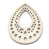 Undyed Wood Big Pendants X-WOOD-T008-39-3
