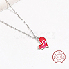 Anti-Tarnish Rhodium Plated 925 Sterling Silver Pendant Necklaces XY5638-2-1