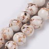 Sea Shell and Synthetic Turquoise Assembled Beads Strands X-G-G758-08-6mm-1