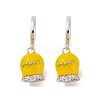Bell Brass & Enamel Hoop Earrings for Women EJEW-U015-25P-2