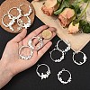 12Pcs 6 Style Alloy Open Back Bezel Pendants FIND-YW0007-36-7