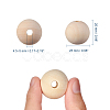 Unfinished Natural Wood Beads Spacer Craft Beads for DIY Macrame Rosary Jewelry X-WOOD-S651-25mm-LF-2