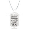 201 Stainless Steel To My Son Dog Tag Pendant Ball Chain Necklaces FS-WG527E6-19-1