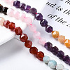 Chakra Theme Natural Tiger Eye & Rose Quartz & Amethyst & Topaz Jade & Red Agate & Amazonite & Sodalite Beads Strands G-S376-002B-4