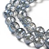 Faceted(128 Facets) Electroplated Glass Beads Strands GLAA-H023-01-3