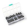 340Pcs 4 Sizes Natural Larvikite Beads G-LS0001-24-7