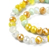 Electroplate Glass Beads Strands EGLA-YW0002-D08-2