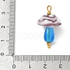 304 Stainless Steel with Handmade Bumpy Lampwork Pendants LA-CBA4231-01A-G-3