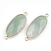 Natural Green Aventurine Links connectors X-G-S344-03C-2