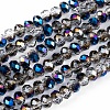 Electroplate Transparent Glass Beads Strands EGLA-A034-T2mm-Z01-3