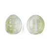Transparent Spray Painted Glass Beads GLAA-N035-022-C07-2