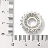 Rack Plating Brass Micro Pave Clear Cubic Zirconia Cabochon Connector Setttings KK-L224-027P-01-3