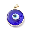 Handmade Evil Eye Lampwork Pendants LAMP-F031-03G-02-3