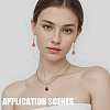 80Pcs Imitation Gemstone Acrylic Pendants PALLOY-HY00100-5