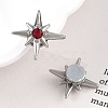 Rhinestone Star Clip-on Earrings EJEW-B116-01P-01-2