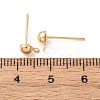 Brass Stud Earring Findings LS-KK-G604-01G-01-3