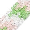 Transparent Gradient Color Glass Beads Strands GLAA-F131-01B-06-2