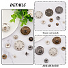 Olycraft 24 Sets 3 Colors Alloy Snap Buttons BUTT-OC0001-39-4