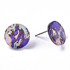 Cellulose Acetate(Resin) Stud Earring Findings KY-R022-015-5