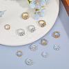 12Pcs 6 Style Brass Hoop Earring Findings KK-CA0002-45-4