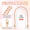 Round Plastic Imitation Pearl Beads Bag Extender Chains HJEW-TAC0083-3