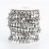 Tarnish Resistant Handmade 304 Stainless Steel Wafer Charms Chains CHS-M004-12P-3