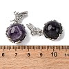 Natural Amethyst Round Pendants G-G207-01P-07-3