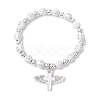 Plating Acrylic Stretch Bracelets BJEW-JB11043-01-1
