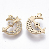 Brass Micro Cubic Zirconia Charms KK-N231-21-NF-2