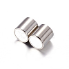 Tarnish Resistant Column 304 Stainless Steel Magnetic Clasps with Glue-in Ends STAS-I026-01-3