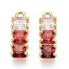 Brass Micro Pave Cubic Zirconia Charms KK-N263-95A-G-1