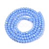 Electroplate Opaque Solid Color Glass Beads Strands EGLA-A044-P1mm-L17-2