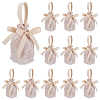 Canvas Cloth Candy Drawstring Pouches with Rope Handle ABAG-WH0083-004A-1