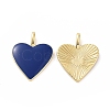 Brass Enamel Pendants KK-P204-14G-D-2