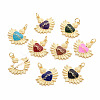 Brass Enamel Pendants KK-S362-042-NR-1