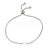 Tarnish Resistant Adjustable 304 Stainless Steel Slider Bracelets Making X-STAS-T050-031P-1