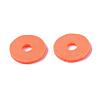Flat Round Handmade Polymer Clay Beads CLAY-R067-12mm-12-7