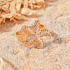 Alloy Starfish Adjustable Rings for Women VY6444-1