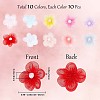 100Pcs 10 Colors Organza 5-Petal Flower Ornament Accessories DIY-GF0006-94-2