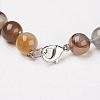 Natural Dyed Agate Beads Necklaces NJEW-F139-12mm-15-3