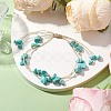 Synthetic Turquoise Braided Bead Bracelets BJEW-JB10388-2