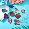 DIY Glitter Imitation Leather Wing Dangle Earring Making Kit DIY-TA0010-26-4