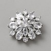 Brass Micro Pave Cubic Zirconia Buttons DIY-WH0888-807P-02-1