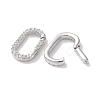 Rack Plated Brass Micro Pave Cubic Zirconia Clasps KK-Z039-06C-P-2