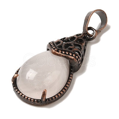 Natural Rose Quartz Pendants G-H065-01R-10-1