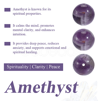 Natural Grade B Amethyst Beads Strands G-PA0002-59D-1