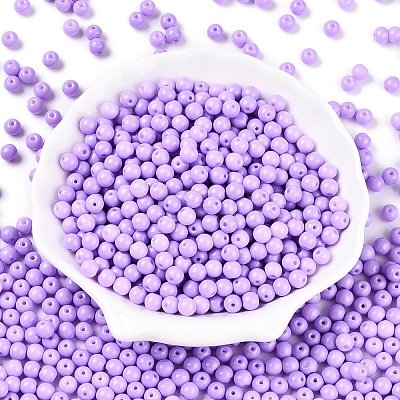 Opaque Baking Paint Glass Beads DGLA-T004-02L-1