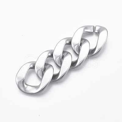 Spray Painted CCB Plastic Linking Rings CCB-R104-01A-03-1