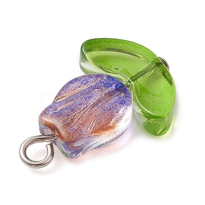 Glass Pendants PALLOY-JF02579-02-1