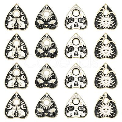 12Pcs 4 Styles Alloy Pendants ENAM-YW0006-41-1